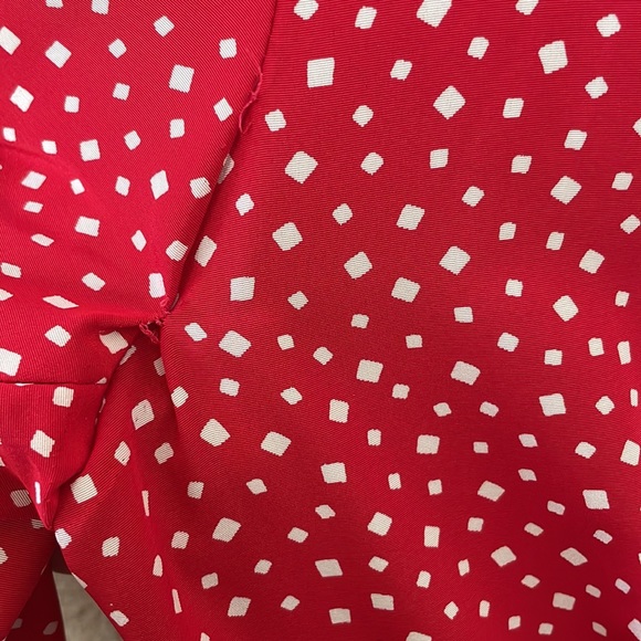 Liz Claiborne vintage red and and white square midi dress Size 8P - Picture 12 of 12